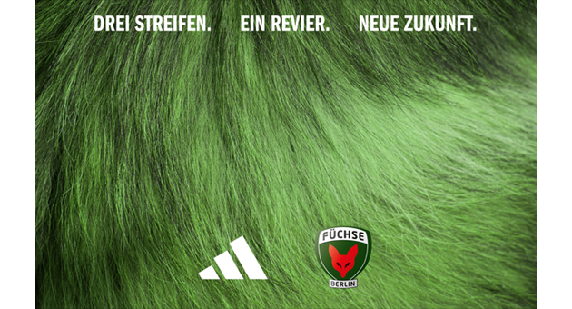 Adidas wird neuer Ausrüster der Füchse Berlin - Adidas wird ab der kommenden Saison offizieller Ausrüster der Füchse Berlin und stärkt damit seine Präsenz im Berliner Spitzensport – Quelle: Adidas