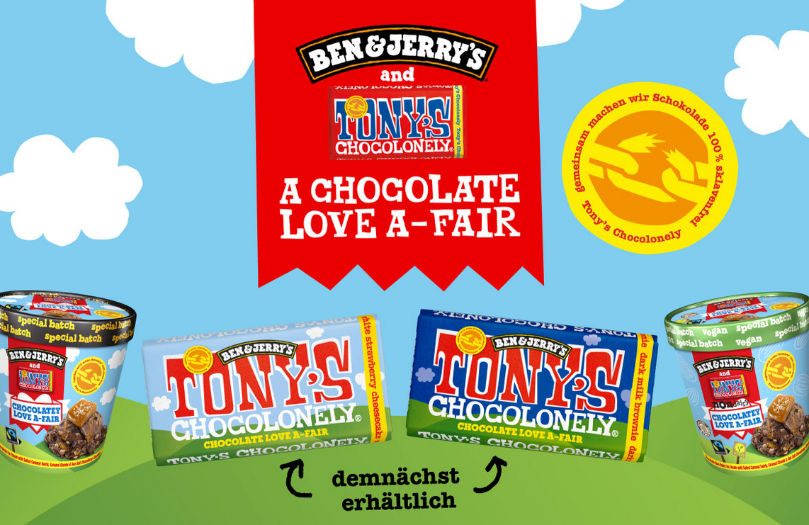 Ben & Jerry's will Kakao nachhaltiger beziehen und kooperiert mit Tony's - Quelle: Scrrenshot Tony’s Chocolonely