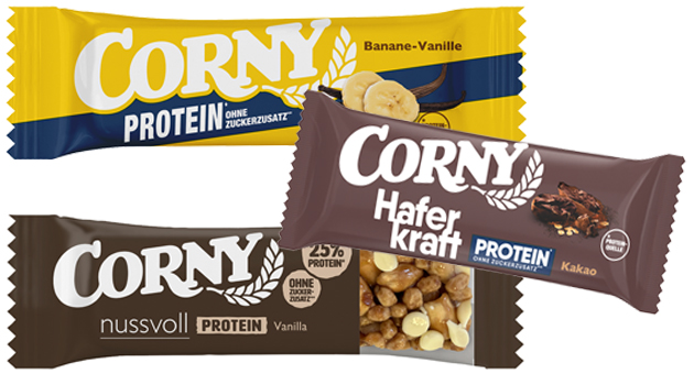 Corny ordnet Proteinangebot neu und erweitert Sortiment um Sub-Ranges -