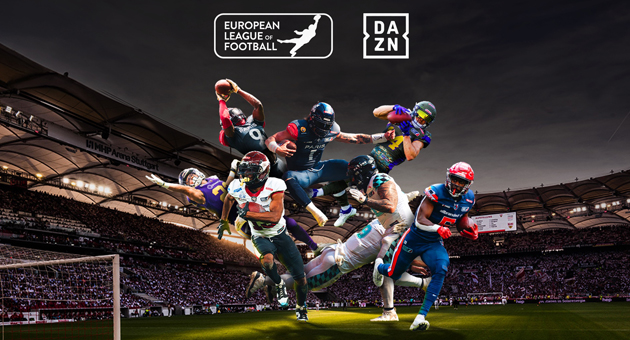 Dazn zeigt künftig die European League of Football - Im Rahmen einer Partnerschaft mit der European League of Football überträgt Dazn ab der Saison 2025 sämtliche Ligaspiele - Foto: DAZN
