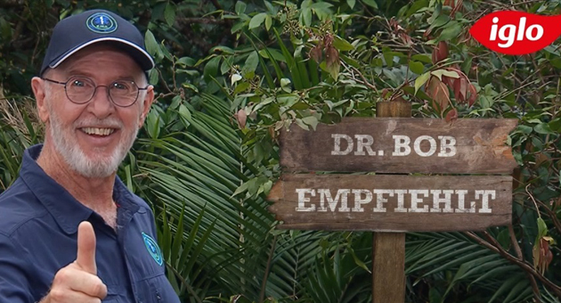 Iglo wirbt erstmals mit Dr. Bob im Dschungelcamp-Umfeld - Gemeinsam mit Dr. Bob wirbt die Marke Iglo im Dschungelcamp-Umfeld für ihr verganes Angebot - Foto: Ad Alliance