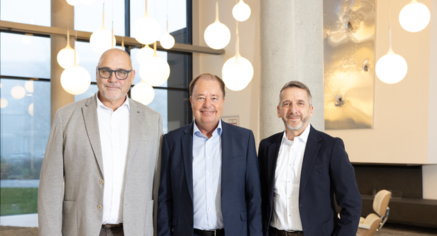 Entega: Thomas Schmidt ist neuer Vorstandsvorsitzender - Entega-Vorstand: Andreas Niedermaier (l., Vorstand Personal und Infrastruktur), der Vorstandsvorsitze Thomas Schmidt (Mitte) und Finanzvorstand Albrecht Förster (r.) - Quelle: Entega