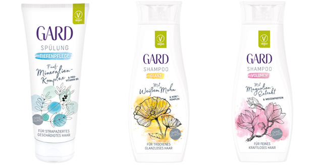Gard erweitert das Sortiment und engagiert Yvonne Catterfeld als Markenbotschafterin - Unter der Marke Gard gibt es jetzt auch Shampoo und Spülungen - Quelle: Fit GmbH