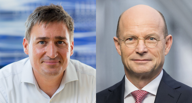 Start-up-Markt fördern - Dr. Bernhard Gold (l., Fiege) und Prof. Dr. Ulrich Reuter (r., DSGV) - Quelle: Fiege; Laurin Schmid