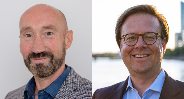 Mit Chancen und Risiken - Prof. Dr. Jens Hirt (l., Hochschule Fresenius in Berlin) und Prof. Dr. Hendrik Müller (r., Hochschule Fresenius in Hamburg) - Quelle: Carsten Janke Photography; Hendrikmjr - social media fotografie hamburg
