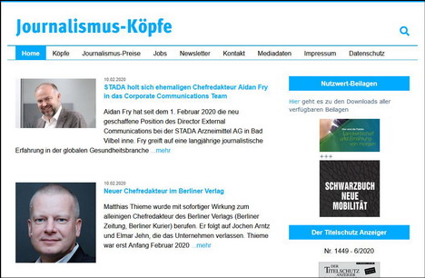 Journalismus-Köpfe: Neues Online-Angebot gestartet -