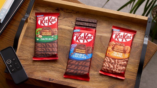 Nestlé launcht Kitkat-Tafeln auch in Deutschland - Kitkat-Tafeln in drei Sorten: Hazelnut, Double Chocolate, Salted Caramel - Quelle: Nestlé Deutschland
