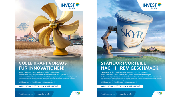 Mecklenburg-Vorpommern wirbt für Industriestandort - Die aktuelle Kampagne von Mecklenburg-Vorpommer setzt verschiedene industrielle Produkte in Szene – Fotos: Wirtschaftsministerium Mecklenburg-Vorpommern