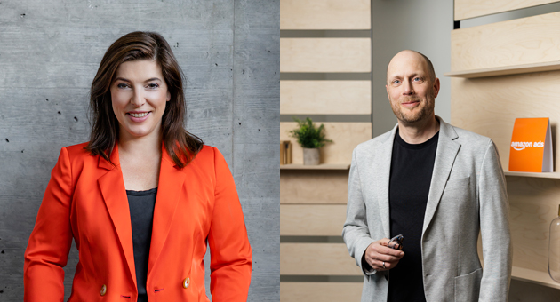 Amazon Prime Video erstmals unter standardisierter AGF-Messung - Kerstin Niederauer-Kopf (Vorsitzende der Geschäftsführung der AGF) und Nils Gräf (Managing Director bei Amazon Ads Deutschland) – Quelle: AGF; AmazonAds