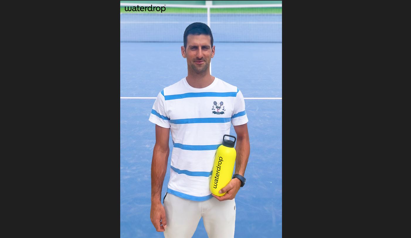 Novak Djokovic arbeitet mit Waterdrop zusammen - Novak Djokovic - Quelle: Waterproof