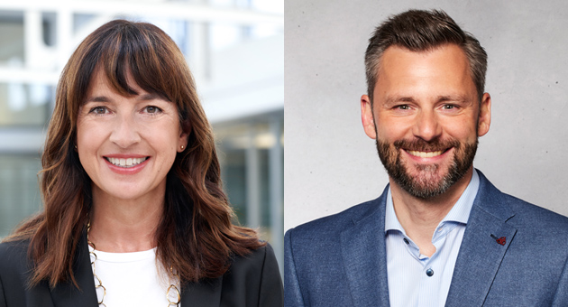 Wie Marken Verantwortung für Klima, Ressourcen und Verpackungen übernehmen - Karin Overbeck (Freudenberg) und Hannes Marohn (Staedtler) - Quelle: Freundenberg; Christine Blei
