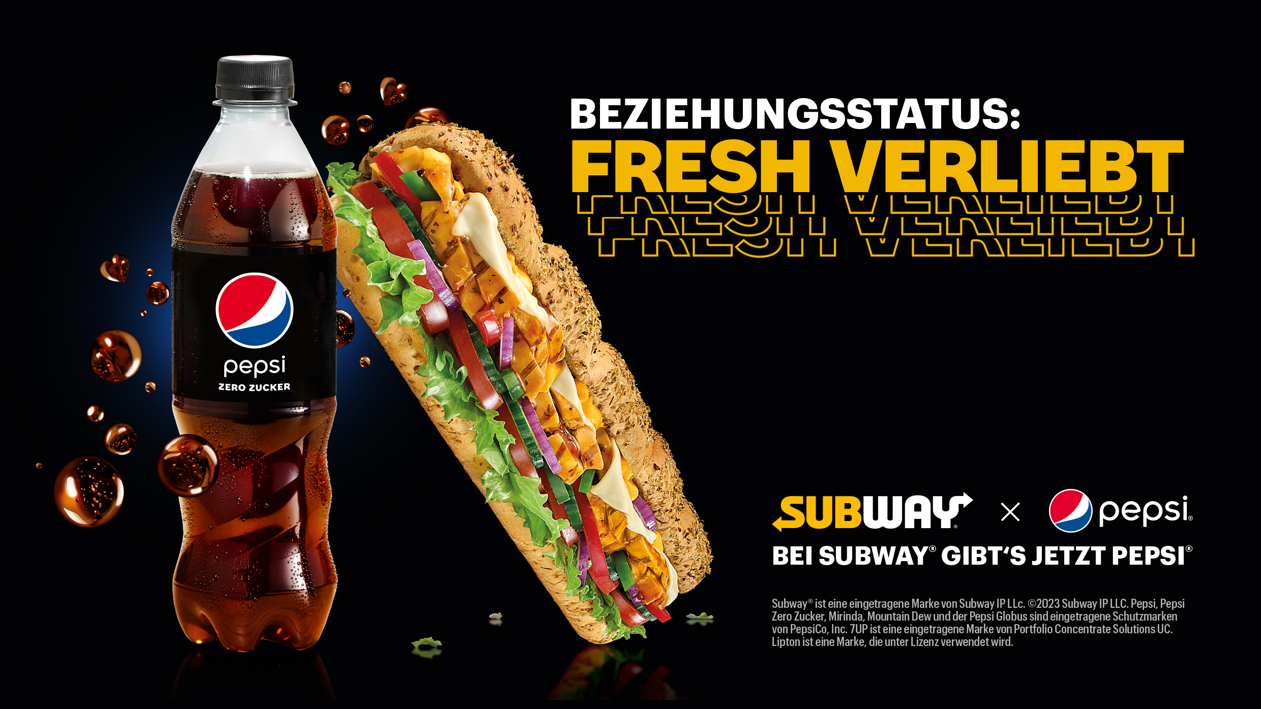 PepsiCo neuer Getränkepartner von Subway - Quelle: PepsiCo/Subway
