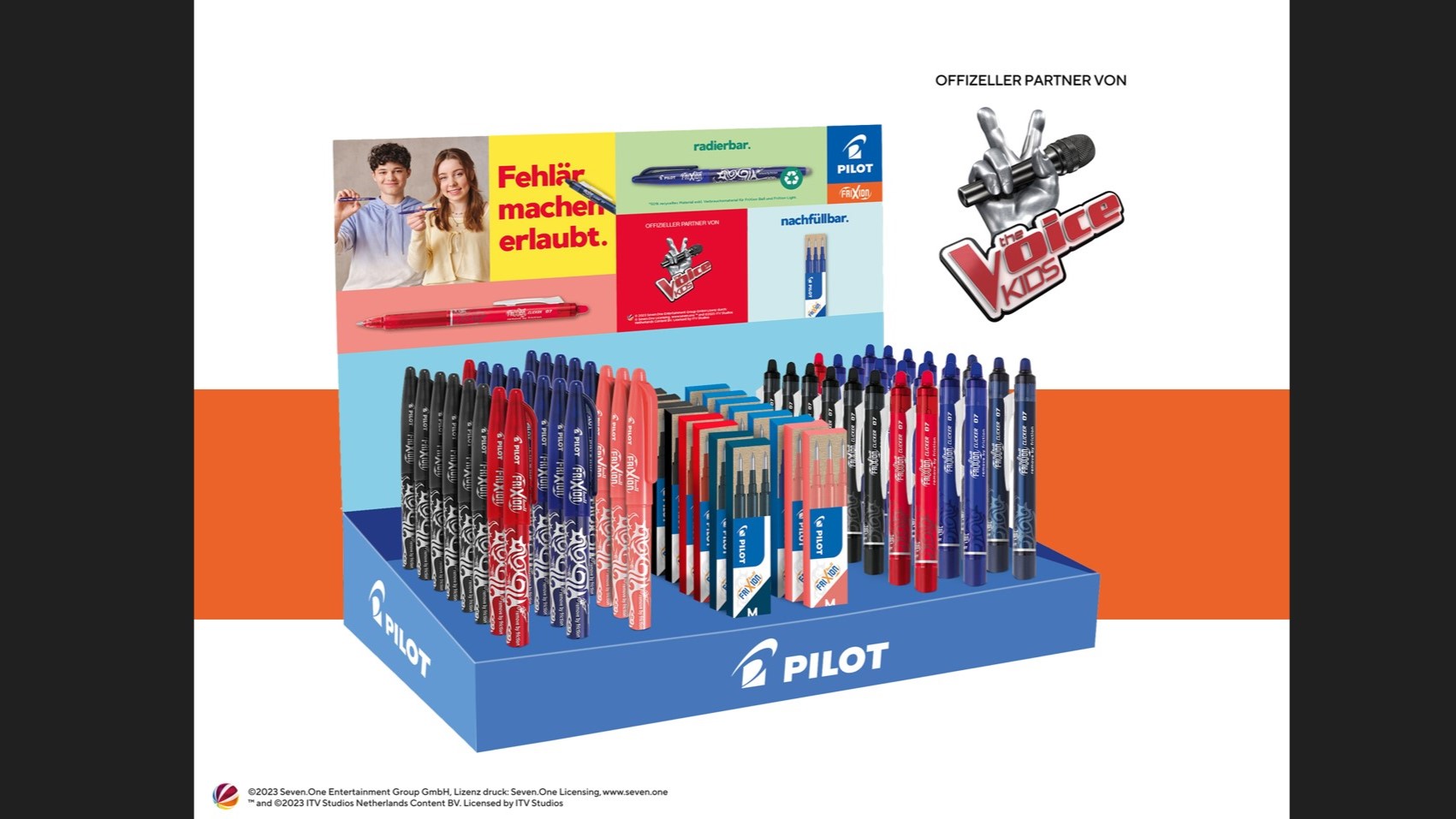 Pilot Pen Deutschland wird Partner von "The Voice Kids" - Quelle: Pilot Pen Deutschland