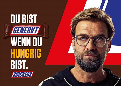 Jürgen Klopp findet Snickers süß -