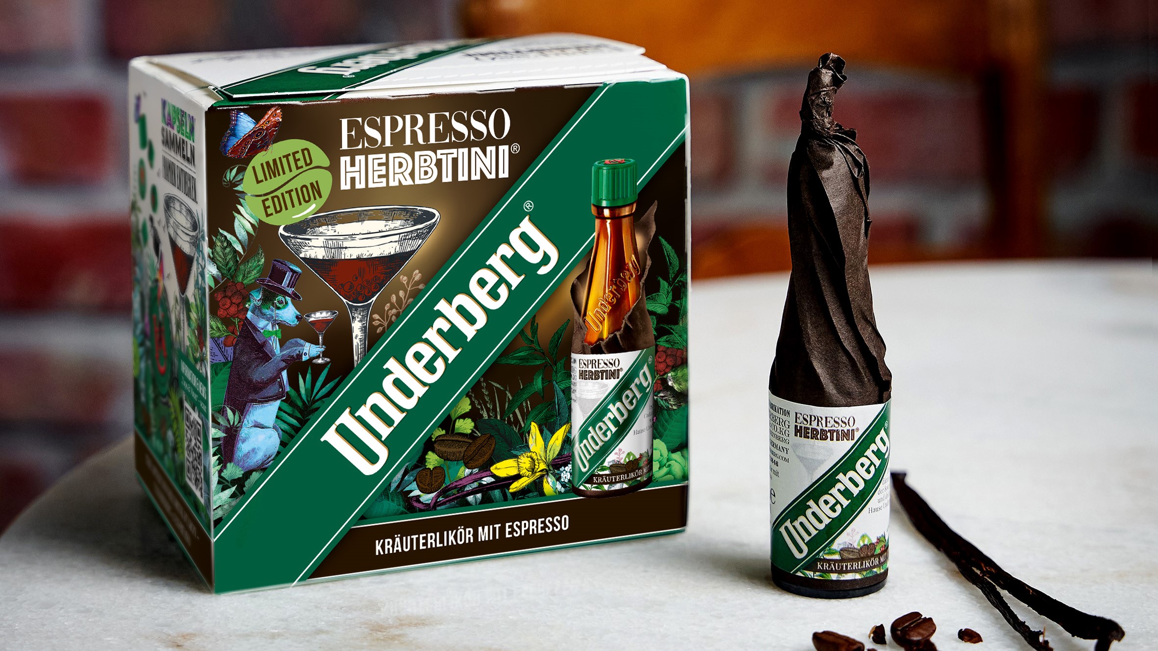 Neuer Kräuterlikör mit Espresso von Underberg - Quelle: Semper Idem Underberg AG