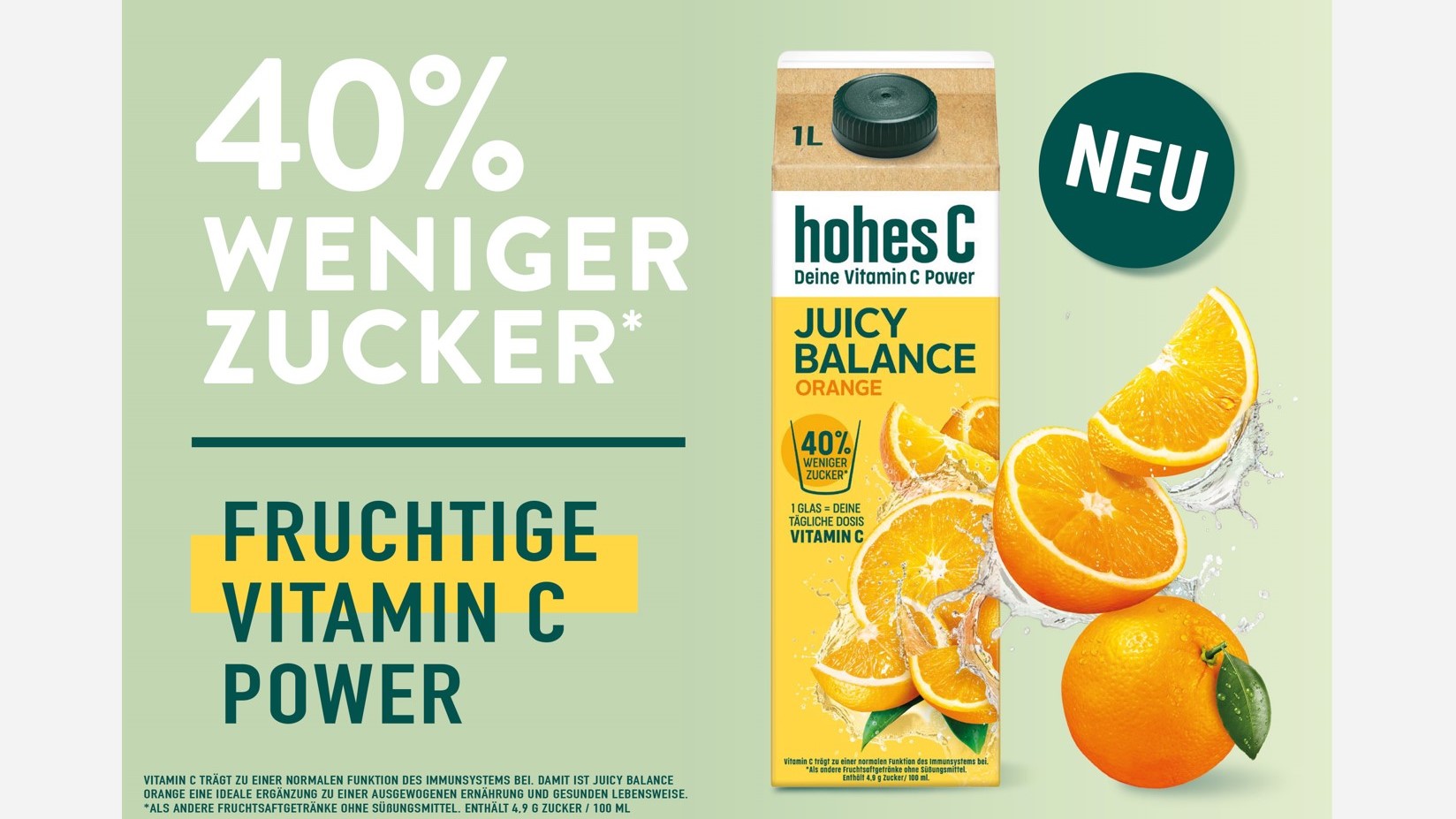 Hohes C mit zuckerreduziertem Portfolio - Quelle: Hohes C/Eckes-Granini