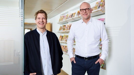 Bauer Media gibt Werbevermarktung an Ad Alliance - Frank Vogel (Ad Alliance, l.) und Ingo Klinge (Bauer Media Group) - Quelle: Roland Michels